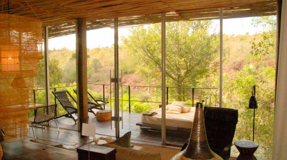 La vue depuis une suite de l'hôtel en Afrique du Sud