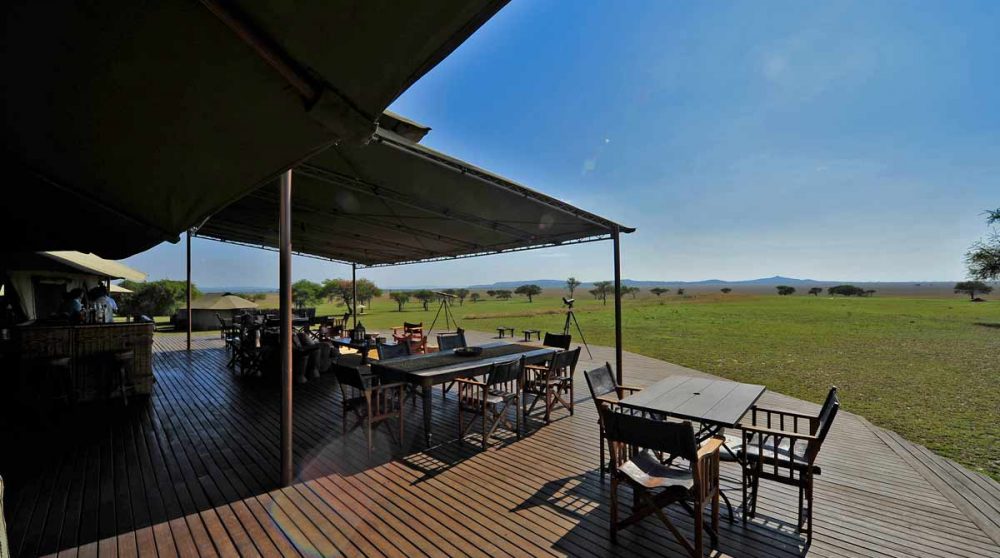 La vue depuis la terrasse dans le Serengeti