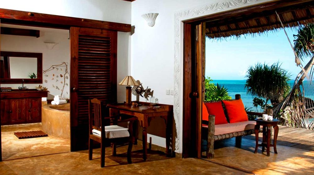 Chambre deluxe seaview au Fumba Beach Lodge