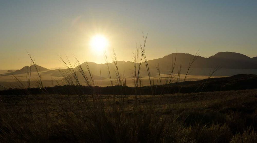 Coucher de soleil au Wolwedans Dunes Lodge