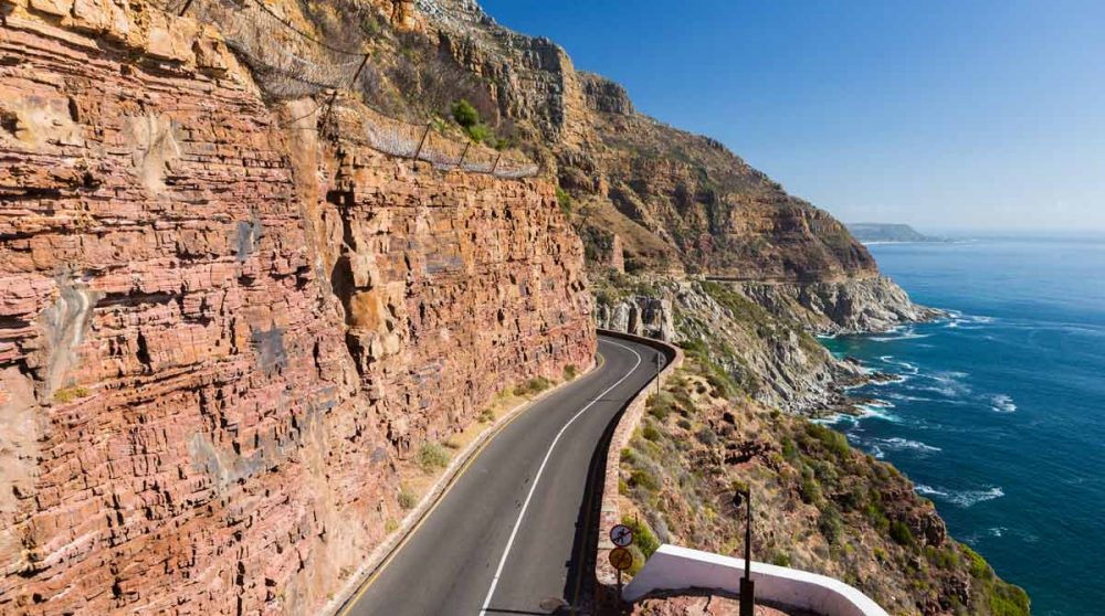 Chapman's Peak Drive au Cap en Afrique du Sud