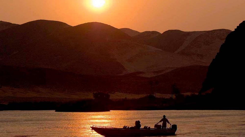 Un coucher de soleil en Namibie