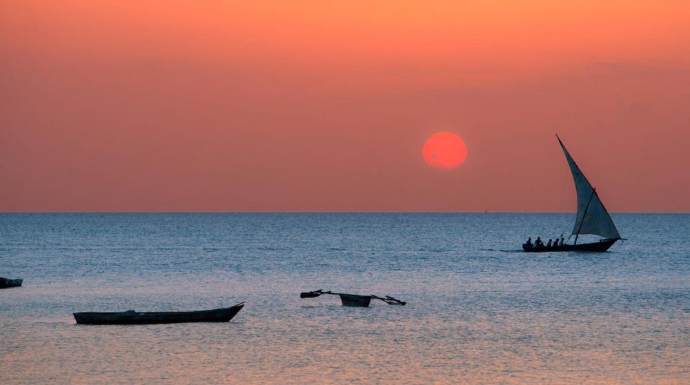 Le coucher de soleil à Zanzibar